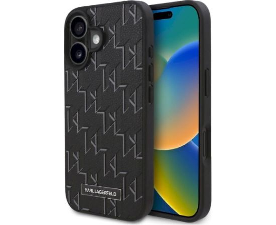 Karl Lagerfeld KLHMP16SPKHPORPK Hot Stamp Magsafe Aizsargapvalks priekš iPhone 16 6.1" / melns Neoriģinālie Maciņi