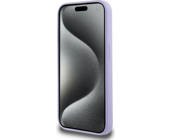 Karl Lagerfeld KLHMP15LSCMKCRHU Silicone Karl&Choupette Heads Aizsargapvalks priekš iPhone 15 Pro 6.1" / violets Neoriģinālie Maciņi