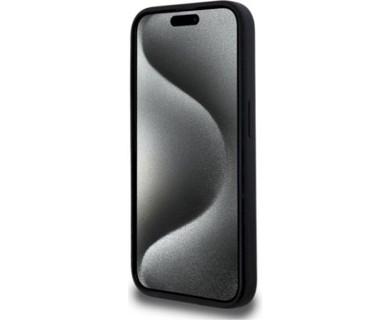 Karl Lagerfeld KLHMP15LSKHPPLK Silicone Karl Head Print Magsafe Aizsargapvalks priekš iPhone 15 Pro 6.1" / melns Neoriģinālie Maciņi
