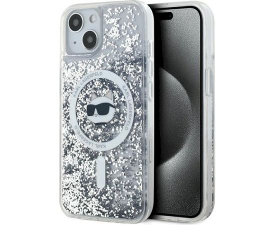 Karl Lagerfeld KLHMP15MLGCHSGH Liquid Glitter Chou Aizsargapvalks priekš iPhone 15 Plus/14 Plus 6.7" / caurspīdīgs Neoriģinālie Maciņi