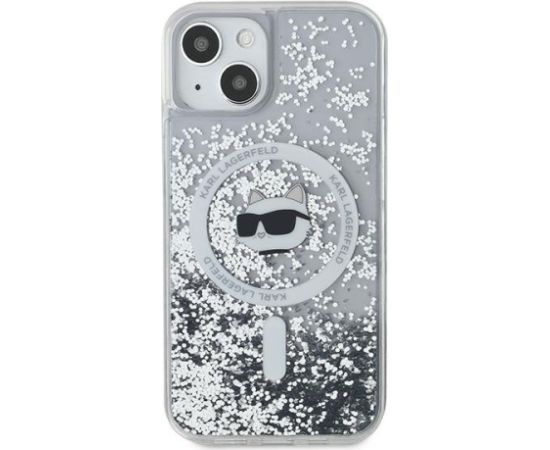 Karl Lagerfeld KLHMP15MLGCHSGH Liquid Glitter Chou Aizsargapvalks priekš iPhone 15 Plus/14 Plus 6.7" / caurspīdīgs Neoriģinālie Maciņi