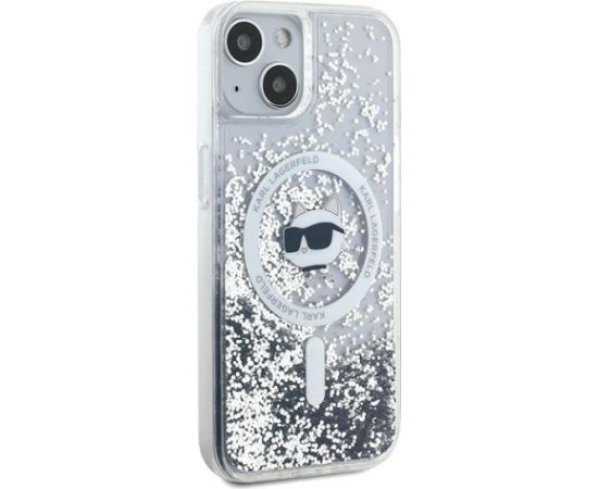 Karl Lagerfeld KLHMP15MLGCHSGH Liquid Glitter Chou Aizsargapvalks priekš iPhone 15 Plus/14 Plus 6.7" / caurspīdīgs Neoriģinālie Maciņi
