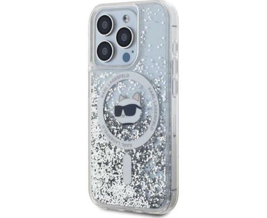 Karl Lagerfeld KLHMP14XLGCHSGH Liquid Glitter Choupette H Aizsargapvalks priekš iPhone 14 Pro Max 6.7" / caurspīdīgs Neoriģinālie Maciņi