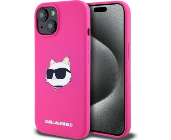 Karl Lagerfeld KLHMP15MSCHPPLF Aizsargapvalks priekš iPhone 15 Plus / 14 Plus 6.7" / fuksīna Neoriģinālie Maciņi