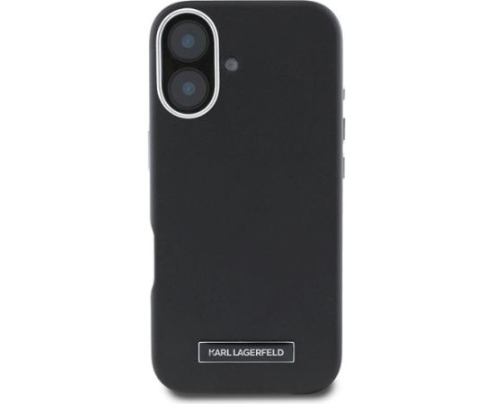 Karl Lagerfeld KLHMP16MPGMSRPK Hardcase FW Metal Plate MagSafe Aizsargapvalks priekš iPhone 16 Plus 6.7" / melns Neoriģinālie Maciņi