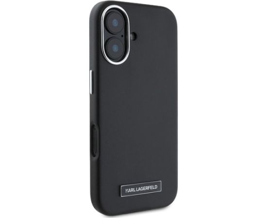 Karl Lagerfeld KLHMP16MPGMSRPK Hardcase FW Metal Plate MagSafe Aizsargapvalks priekš iPhone 16 Plus 6.7" / melns Neoriģinālie Maciņi