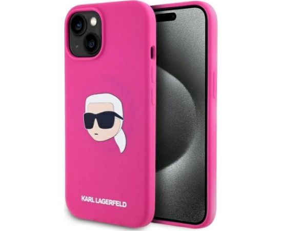 Karl Lagerfeld KLHMP15SSKHPPLF Aizsargapvalks priekš iPhone 15 6.1" / fuksijas Neoriģinālie Maciņi