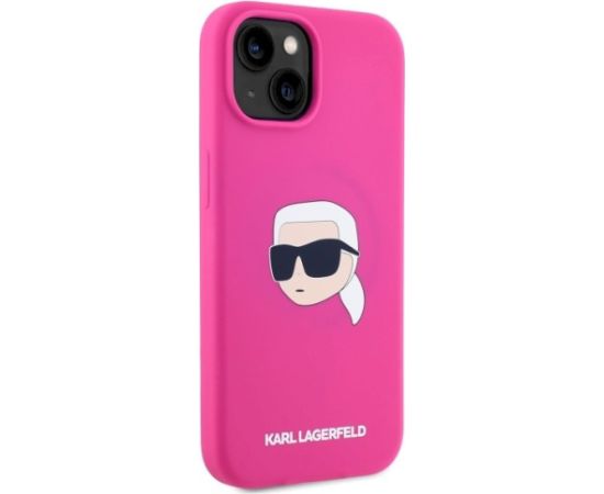 Karl Lagerfeld KLHMP15SSKHPPLF Aizsargapvalks priekš iPhone 15 6.1" / fuksijas Neoriģinālie Maciņi