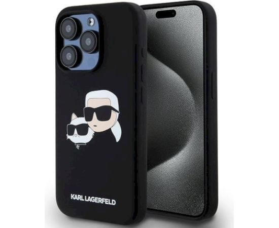 Karl Lagerfeld KLHMP15LSKCHPPLK Aizsargapvalks priekš iPhone 15 Pro 6.1" / melns Neoriģinālie Maciņi