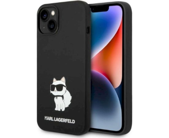 Karl Lagerfeld KLHMP14MSNCHBCK Silicone Choupette MagSafe Aizsargapvalks priekš iPhone 14 Plus/15 Plus 6.7" / melns Neoriģinālie Maciņi