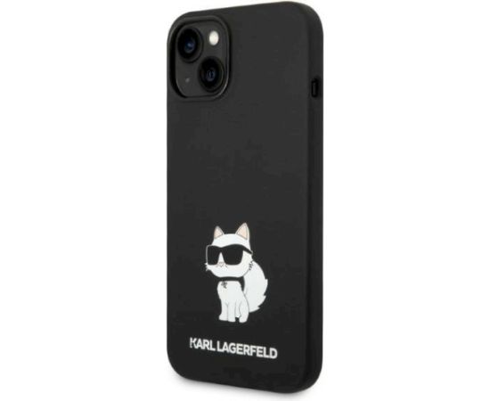 Karl Lagerfeld KLHMP14MSNCHBCK Silicone Choupette MagSafe Aizsargapvalks priekš iPhone 14 Plus/15 Plus 6.7" / melns Neoriģinālie Maciņi