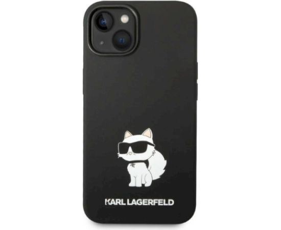 Karl Lagerfeld KLHMP14MSNCHBCK Silicone Choupette MagSafe Aizsargapvalks priekš iPhone 14 Plus/15 Plus 6.7" / melns Neoriģinālie Maciņi