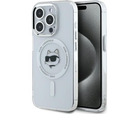 Karl Lagerfeld KLHMP15LHLSCHH Aizsargapvalks priekš iPhone 15 Pro 6.1" / balts Neoriģinālie Maciņi