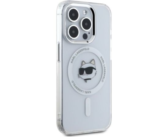 Karl Lagerfeld KLHMP15LHLSCHH Aizsargapvalks priekš iPhone 15 Pro 6.1" / balts Neoriģinālie Maciņi