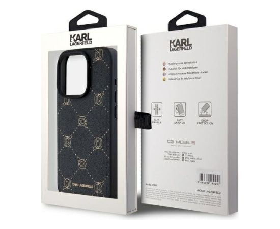 Karl Lagerfeld KLHMP15LPGKHPHK Magsafe Karl Head Aizsargapvalks priekš iPhone 15 Pro 6.1" / melns Neoriģinālie Maciņi