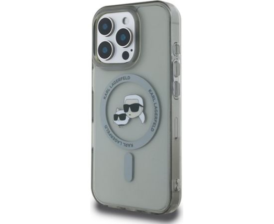 Karl Lagerfeld KLHMP16LHLSKCK IML Metal Karl&Choupette Head Aizsargapvalks priekš iPhone 16 Pro 6.3" / melns Neoriģinālie Maciņi