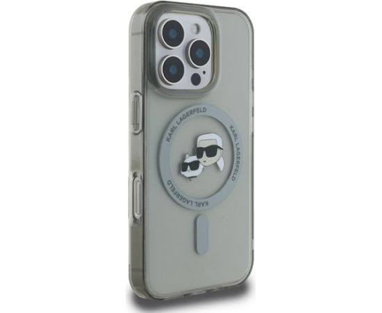 Karl Lagerfeld KLHMP16LHLSKCK IML Metal Karl&Choupette Head Aizsargapvalks priekš iPhone 16 Pro 6.3" / melns Neoriģinālie Maciņi
