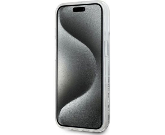 Karl Lagerfeld KLHMP14SLGCHSGH Hardcase Aizsargapvalks priekš iPhone 14/15/13 6.1" / caurspīdīgs Liquid Glitter Choupette Neoriģinālie Maciņi