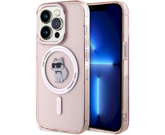 Karl Lagerfeld KLHMP14XHFCCNOP Aizsargapvalks priekš iPhone 14 Pro Max 6.7" / rozā Neoriģinālie Maciņi