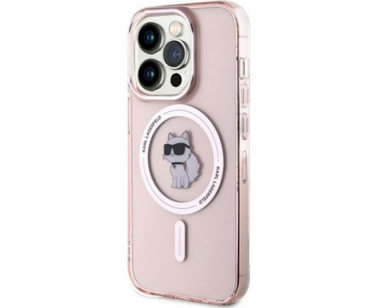 Karl Lagerfeld KLHMP14XHFCCNOP Aizsargapvalks priekš iPhone 14 Pro Max 6.7" / rozā Neoriģinālie Maciņi