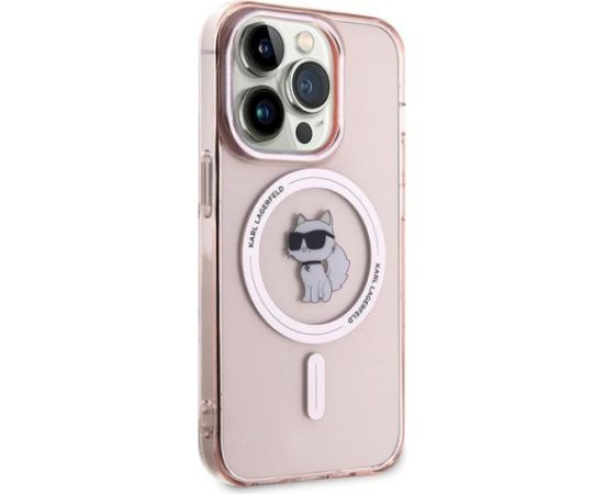 Karl Lagerfeld KLHMP14XHFCCNOP Aizsargapvalks priekš iPhone 14 Pro Max 6.7" / rozā Neoriģinālie Maciņi