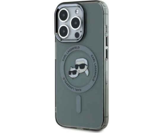 Karl Lagerfeld KLHMP15XHLSKCK IML Metal Karl&Choupette Aizsargapvalks priekš iPhone 15 Pro Max 6.7" / melns Neoriģinālie Maciņi