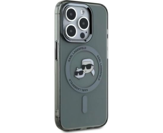 Karl Lagerfeld KLHMP15XHLSKCK IML Metal Karl&Choupette Aizsargapvalks priekš iPhone 15 Pro Max 6.7" / melns Neoriģinālie Maciņi