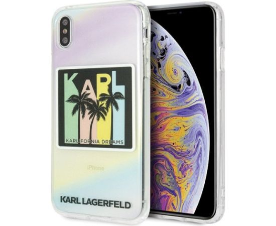 Karl Lagerfeld KLHCI65IRKD Kalifornia Dreams Aizsargapvalks priekš iPhone Xs Max Neoriģinālie Maciņi