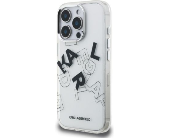 Karl Lagerfeld IML Sketched Graphic Case Aizsargapvalks priekš iPhone 16 Pro / caurspīdīgs Neoriģinālie Maciņi