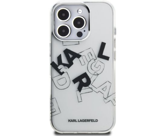 Karl Lagerfeld IML Sketched Graphic Case Aizsargapvalks priekš iPhone 16 Pro / caurspīdīgs Neoriģinālie Maciņi