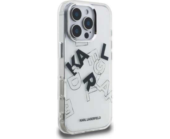 Karl Lagerfeld IML Sketched Graphic Case Aizsargapvalks priekš iPhone 16 Pro / caurspīdīgs Neoriģinālie Maciņi