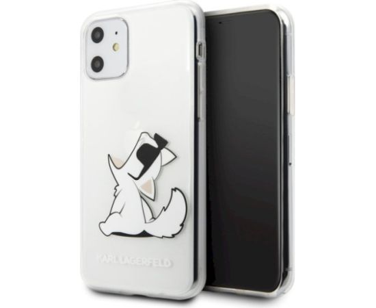 Karl Lagerfeld KLHCN61CFNRC Choupette Fun Aizsargapvalks priekš iPhone 11 6,1"/XR / caurspīdīgs Neoriģinālie Maciņi