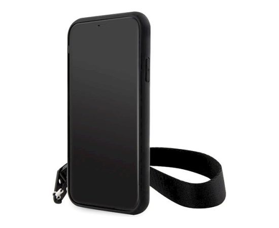Karl Lagerfeld KLHCN61SAKLMBSK Aizsargapvalks priekš iPhone 11/Xr 6.1" Monogram Losange Saffiano / melns Neoriģinālie Maciņi