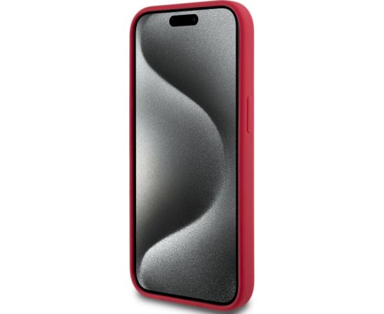 Case Karl Lagerfeld Silicone Karl&Choupette Heads Ring MagSafe Aizsargapvalks priekš iPhone 15 / sarkans Neoriģinālie Maciņi