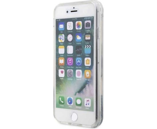 Karl Lagerfeld KLHCI8LNKHCH Hardcase Glitter Karl Head Aizsargapvalks priekš iPhone 7/8/SE 2020 / SE 2022 / sudraba Neoriģinālie Maciņi
