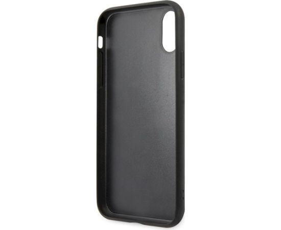 Karl Lagerfeld KLHCI65SAKICKCBK Saffiano Karl&Choupette Head Aizsargapvalks priekš iPhone XS Max / melns Neoriģinālie Maciņi