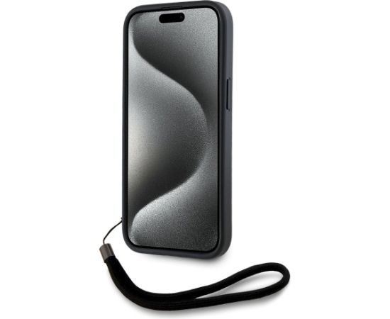 Karl Lagerfeld Saffiano Athleisure Stripes Cord Aizsargapvalks priekš iPhone 15 Pro Max / sarkans Neoriģinālie Maciņi