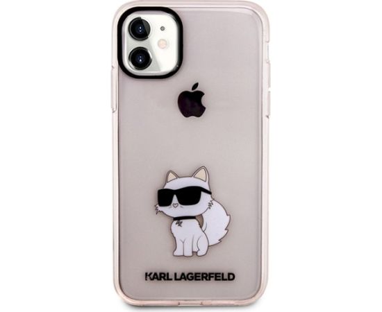 Karl Lagerfeld KLHCN61HNCHTCP Ikonik Choupette Aizsargapvalks priekš iPhone 11/Xr 6,1" / rozā Neoriģinālie Maciņi