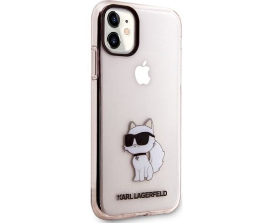 Karl Lagerfeld KLHCN61HNCHTCP Ikonik Choupette Aizsargapvalks priekš iPhone 11/Xr 6,1" / rozā Neoriģinālie Maciņi