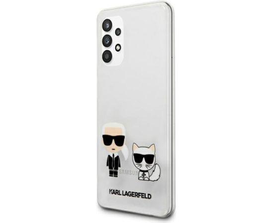 Karl Lagerfeld KLHCA32CKTR A326 A32 5G hardcase Aizsargapvalks priekš Karl & Choupette / caurspīdīgs Neoriģinālie Maciņi