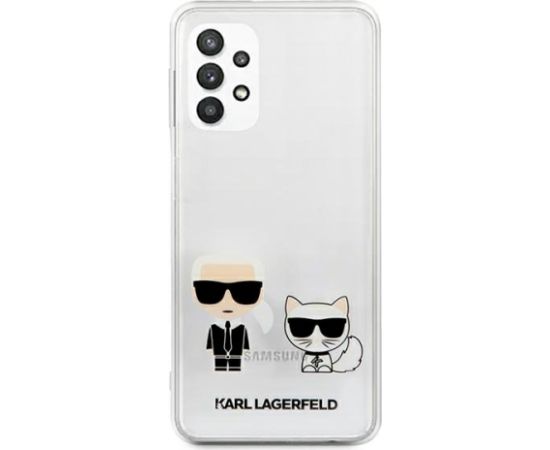 Karl Lagerfeld KLHCA32CKTR A326 A32 5G hardcase Aizsargapvalks priekš Karl & Choupette / caurspīdīgs Neoriģinālie Maciņi