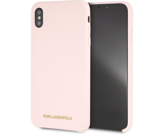 Karl Lagerfeld KLHCI65SLLPG Aizsargapvalks priekš iPhone Xs Max / gaiši rozā Neoriģinālie Maciņi