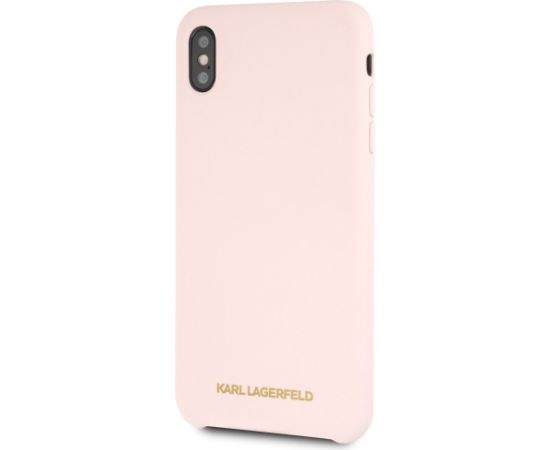 Karl Lagerfeld KLHCI65SLLPG Aizsargapvalks priekš iPhone Xs Max / gaiši rozā Neoriģinālie Maciņi