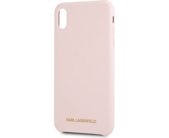 Karl Lagerfeld KLHCI65SLLPG Aizsargapvalks priekš iPhone Xs Max / gaiši rozā Neoriģinālie Maciņi