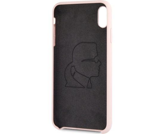 Karl Lagerfeld KLHCI65SLLPG Aizsargapvalks priekš iPhone Xs Max / gaiši rozā Neoriģinālie Maciņi