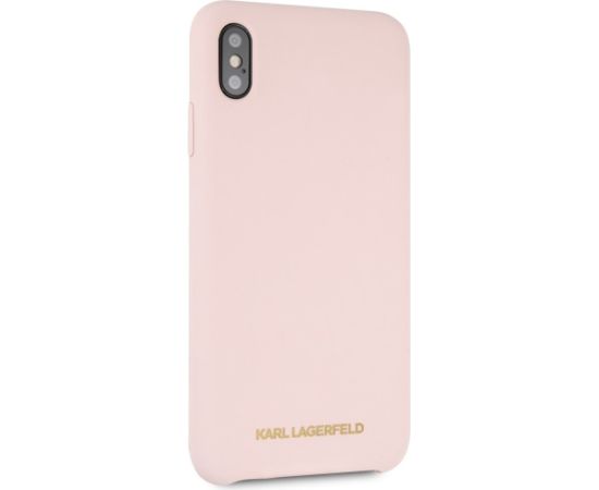 Karl Lagerfeld KLHCI65SLLPG Aizsargapvalks priekš iPhone Xs Max / gaiši rozā Neoriģinālie Maciņi