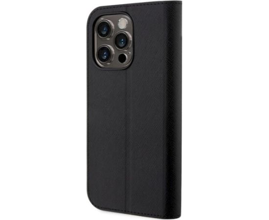 Karl Lagerfeld KLBKP14LSANKCPK Saffiano Karl & Choupette Planšetdatoru maciņš priekš iPhone 14 Pro 6.1" / melns Neoriģinālie Maciņi