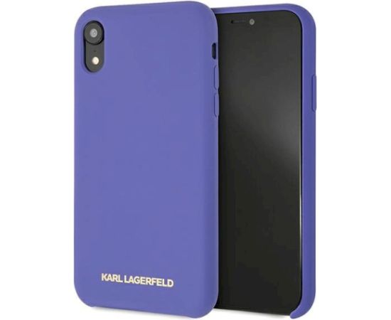 Karl Lagerfeld KLHCI61SLVOG Aizsargapvalks priekš iPhone Xr Silicone / violets Neoriģinālie Maciņi