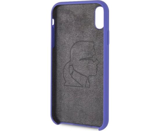 Karl Lagerfeld KLHCI61SLVOG Aizsargapvalks priekš iPhone Xr Silicone / violets Neoriģinālie Maciņi