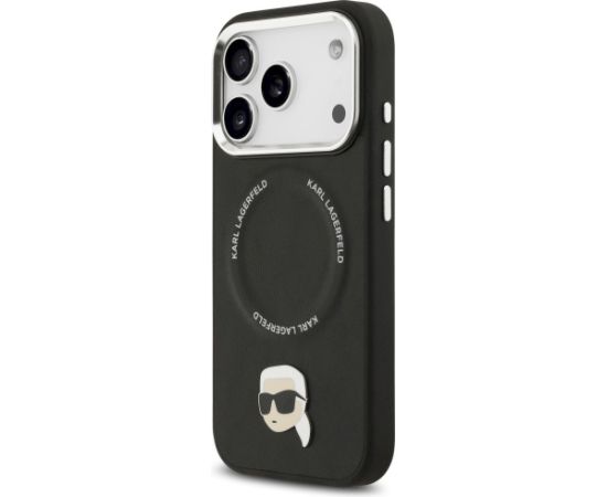Karl Lagerfeld Karl Pin MagSafe Case Aizsargapvalks priekš iPhone 17 Pro / melns Neoriģinālie Maciņi